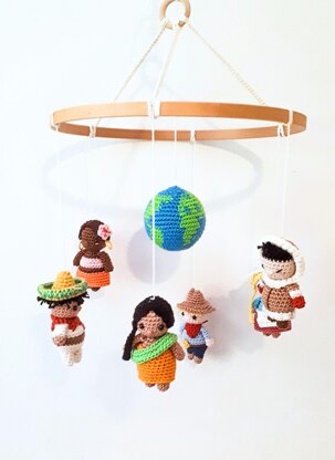 It's a small world baby mobile