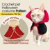 Halloween pet costume cat dog cape pattern