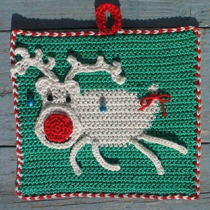 Rudolph the Reindeer potholder