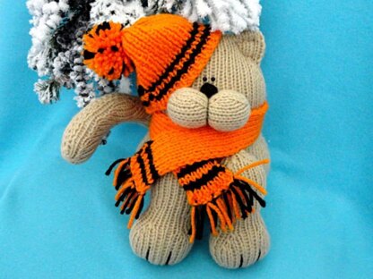 Knitting PATTERN Children Toy Cat Animal,