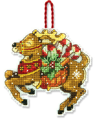 Dimensions Reindeer Ornament Cross Stitch Kit - 8.5cm x 8.5cm