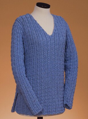 Sailor's Rib V-Neck Pullover 126