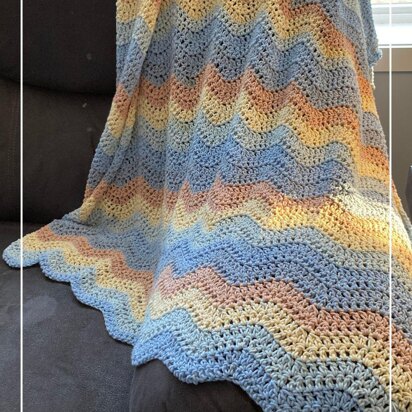 Easy Ripple Baby Blanket Crochet Pattern