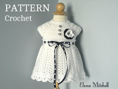 PATTERN Baby Girl Clothes Crochet Baby Dress