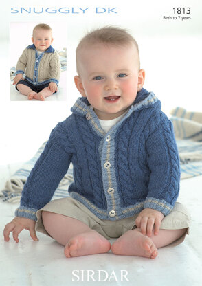 Collar and Hood Jackets in Sirdar Snuggly DK - 1813 - Downloadable PDF