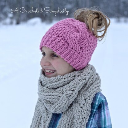 Big Bold Cabled Ponytail, Beanie & Slouch