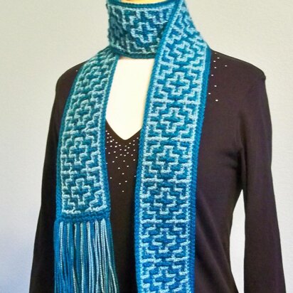 Crochet Mosaic Scarf