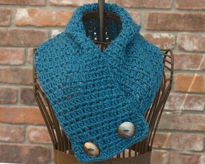 Crochet Buttoned Scarf Neckwarmer