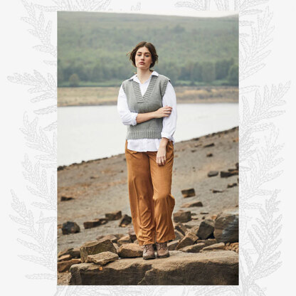 Alexandra Slipover -  Knitting Pattern For Women in Willow & Lark Heath Solids by Willow & Lark