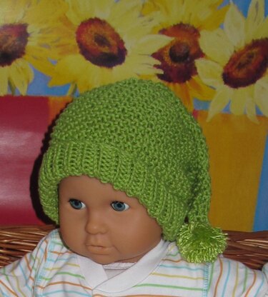 Baby Moss Stitch Pixie Bobble Slouch