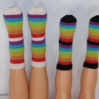 Childrens Simple Rainbow Socks Circular