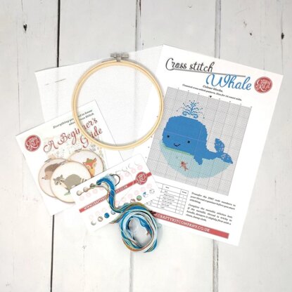 The Crafty Kit Company - Whale Cross Stitch Kit