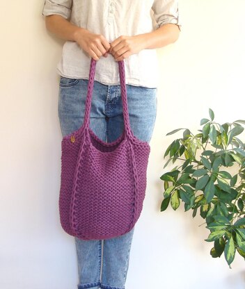 Large Knit Tote Bag