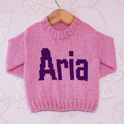 Intarsia - Aria Moniker Chart - Childrens Sweater