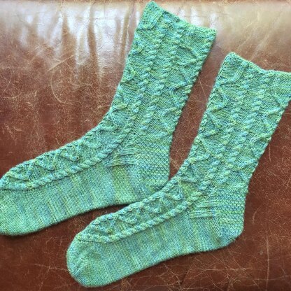 Undulating Cable Socks