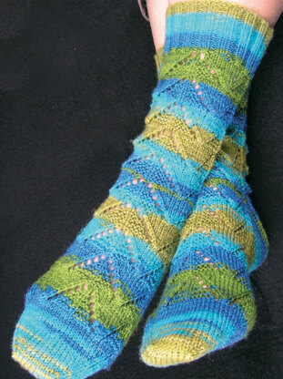 Dragon Scales Socks in Knit One Crochet Too Ty-Dy Socks - 1784