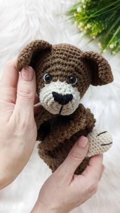 Crochet dog security blanket, crochet baby lovey pattern