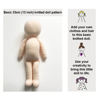 Basic doll knitting pattern 19032