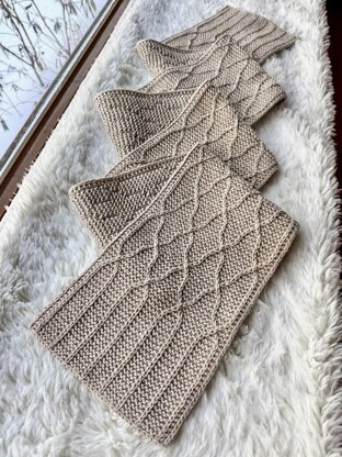 No Purl Lattice Scarf