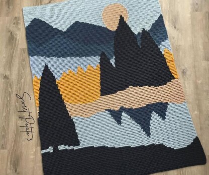 Blue Mountain Lake Blanket