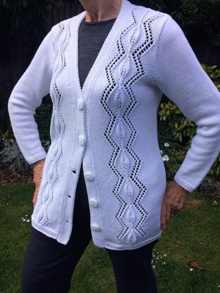 Long Line Cardigan with Panels