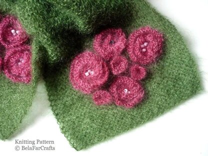 Mohair Flowers Scarf