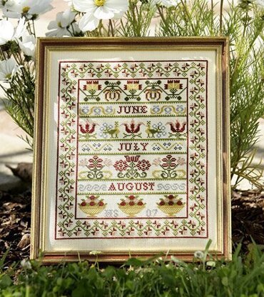 Historical Sampler Company Summer Band Sampler Cross Stitch Kit - 21cm x 28cm