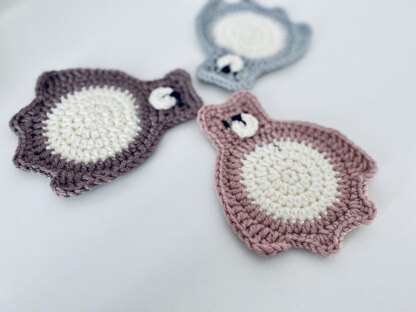 Teddy Bear Coaster Crochet pattern by Emilia Ansell | LoveCrafts