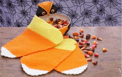 Candy Corn Dishcloth in Lily Sugar 'n Cream Solids