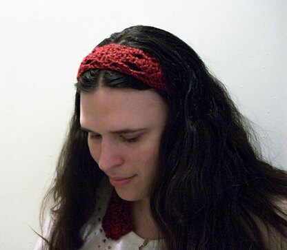 Diamond Lace Headband/ Hair Scarf /skinny scarf