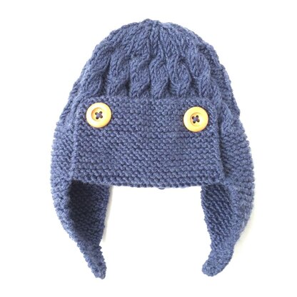 Dayton - Cabled Baby Aviator Hat