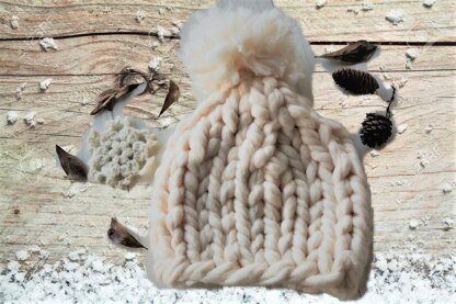 Super Chunky Pom Pom Hat