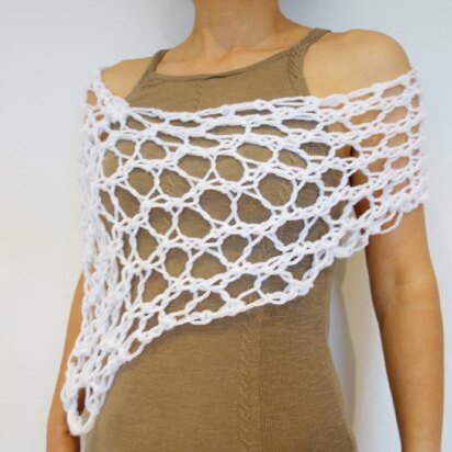 White Web Asymmetrical Wrap