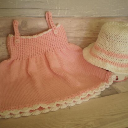 Cotton Sun Dress and Crochet Hat
