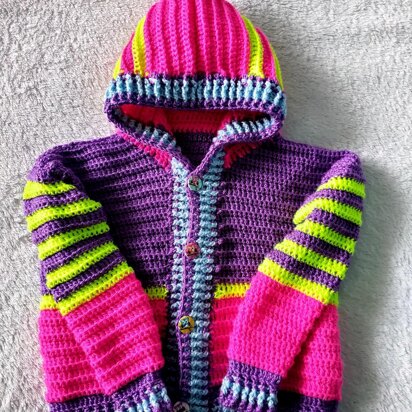 Basic Hooded Kids Cardigan