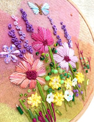 Cosmos Flower Embroidery Kit