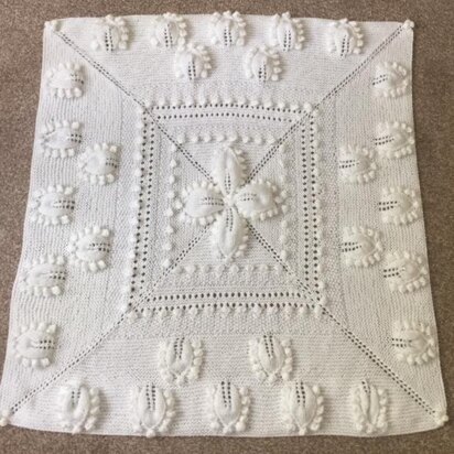 GLORIA baby blanket/shawl - knitting pattern