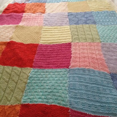 Patchwork Blanket, Knitting Pattern