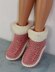 Ladies 2 Colour Super Chunky Slipper Boots