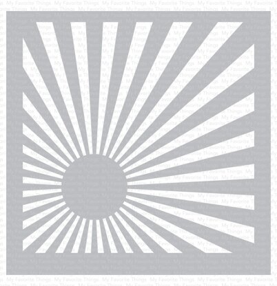 My Favorite Things Premium Stencil 6"X6" - Sunrise Radiating Rays