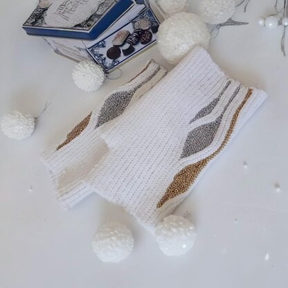 Fingerless gloves Ice Leaves