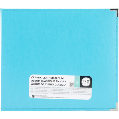 We R Memory Keepers We R Classic Leather D-Ring Album 12"X12" - Aqua
