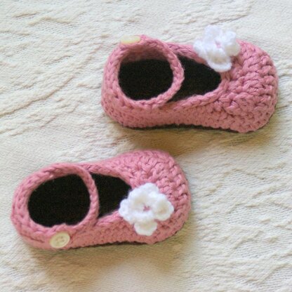 My Oh My Mary Janes - booties flower quick easy girl infant shoe