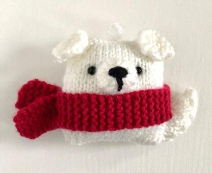 Puppy Christmas Ornament Knit Pattern