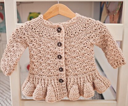 Soft Wool Peplum Cardigan