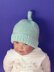 Baby Garter Stitch Topknot Beanie Hat