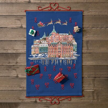 Permin Christmas in Town Cross Stitch Kit - 40 x 60 cm