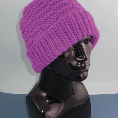 Chunky Basket Stitch Beanie Hat