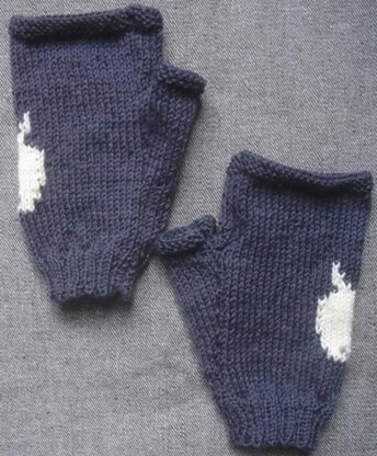 Scottie Dog fingerless gloves