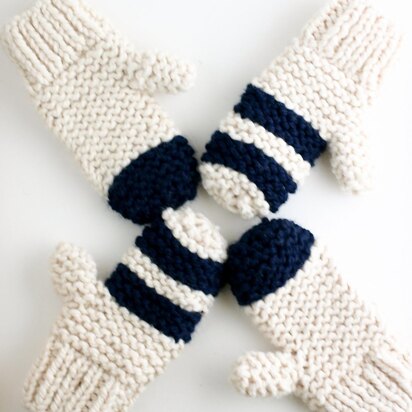 Garter Stitch Chunky Mittens